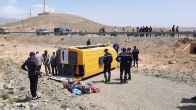Photo of حـ.ـرب الطرق.. إصابات في انقـ.ـلاب حافلة للنقل المدرسي بجماعة غسات بإقليم ورزازات