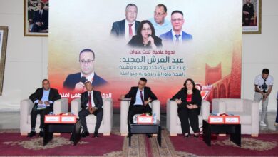 Photo of بني ملال.. ندوة علمية أكاديمية لبسط ابعاد الولاء و التلاحم بين العرش و الشعب و تجديد العهد لمواصلة مسيرة البناء و التنمية الشاملة